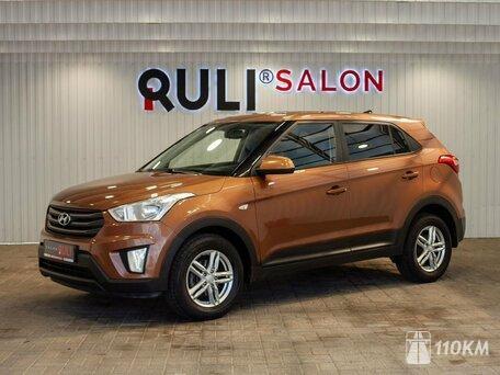 Hyundai, Creta, 1600, 128, бензин, внедорожник, автомат, передний привод, среднее состояние, левый, коричневый, 1 665 000 ₽