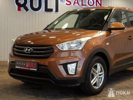 Hyundai, Creta, 1600, 128, бензин, внедорожник, автомат, передний привод, среднее состояние, левый, коричневый, 1 665 000 ₽