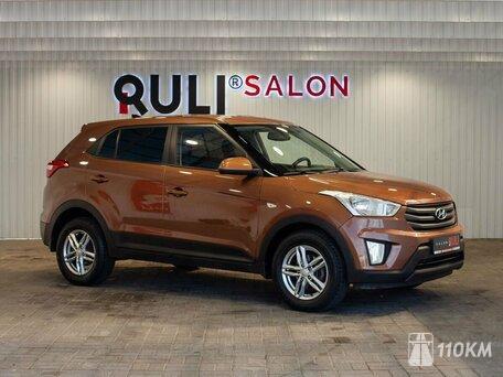 Hyundai, Creta, 1600, 128, бензин, внедорожник, автомат, передний привод, среднее состояние, левый, коричневый, 1 665 000 ₽